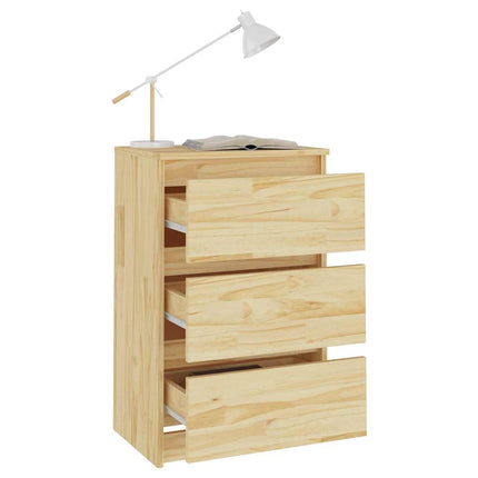 Sängbord 40x29,5x64 cm massiv furu