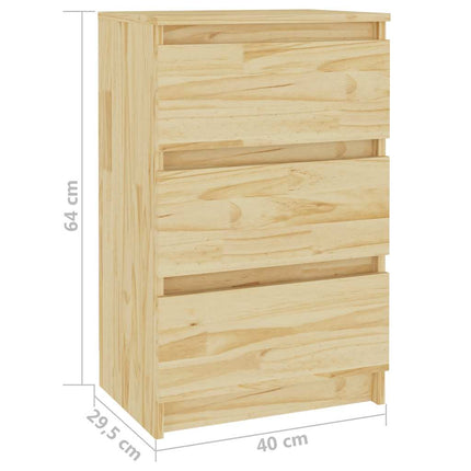 Sängbord 40x29,5x64 cm massiv furu