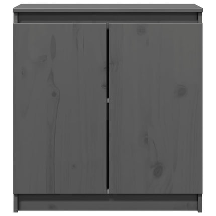Skänk grå 60x36x65 cm massiv furu