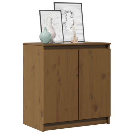 Skänk honungsbrun 60x36x65 cm massiv furu