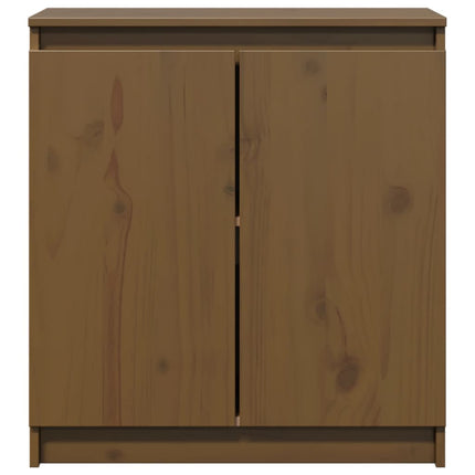 Skänk honungsbrun 60x36x65 cm massiv furu