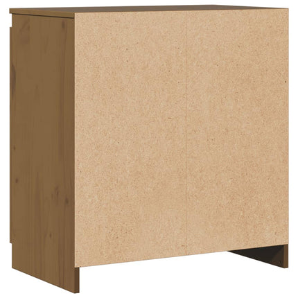Skänk honungsbrun 60x36x65 cm massiv furu