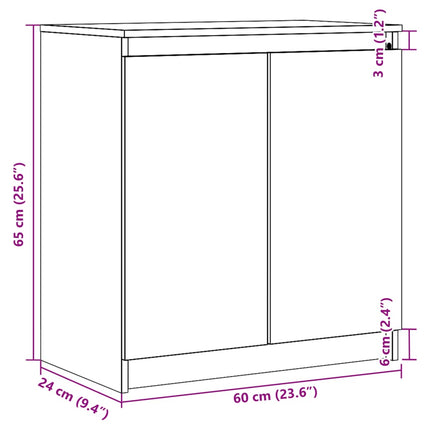 Skänk honungsbrun 60x36x65 cm massiv furu