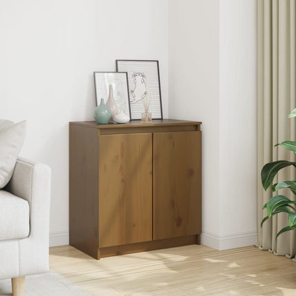 Skänk honungsbrun 60x36x65 cm massiv furu
