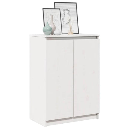 Skänk vit 60x36x84 cm massiv furu