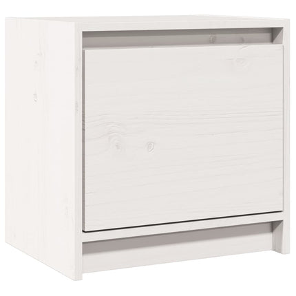 Sängbord vit 40x30,5x40 cm massiv furu