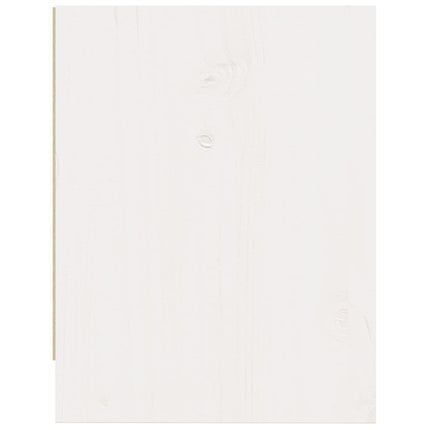Sängbord vit 40x30,5x40 cm massiv furu