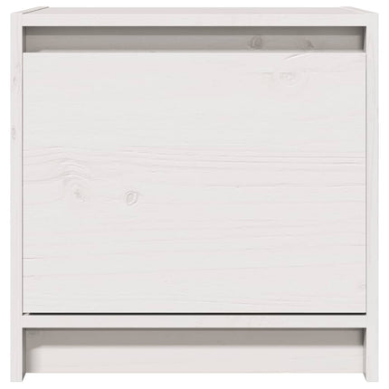 Sängbord 2 st vit 40x30,5x40 cm massiv furu