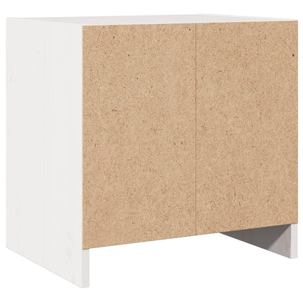 Sängbord 2 st vit 40x30,5x40 cm massiv furu