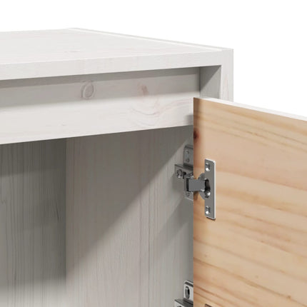 Sängbord 2 st vit 40x30,5x40 cm massiv furu