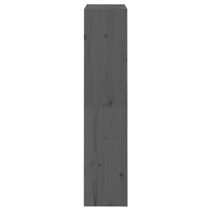 Bokhylla/Rumsavdelare grå 60x30x135,5 cm massiv furu