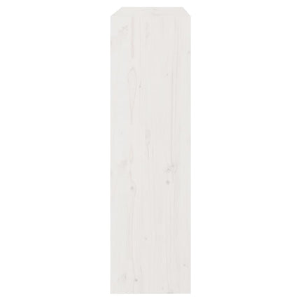 Bokhylla/Rumsavdelare vit 80x30x103,5 cm massiv furu