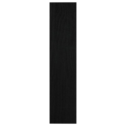 Bokhylla/Rumsavdelare svart 100x30x135,5 cm massiv furu