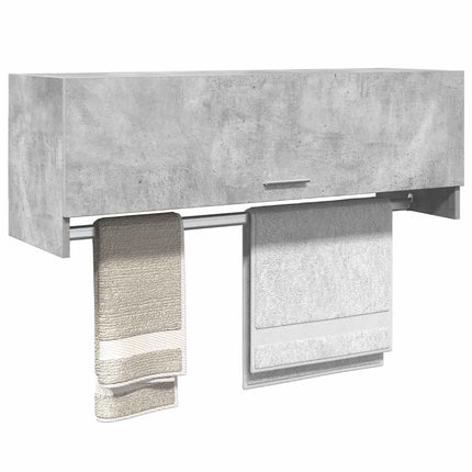 Garderob betonggrå 100x32,5x35 cm konstruerat trä