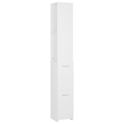 Badrumsskåp vit 25x26,5x170 cm konstruerat trä