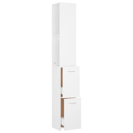 Badrumsskåp vit 25x26,5x170 cm konstruerat trä