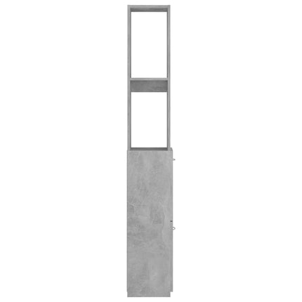 Badrumsskåp betonggrå 25x26,5x170 cm konstruerat trä