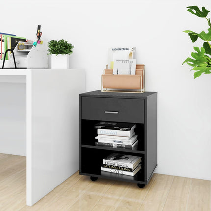 Skåp Med Hjul 46X36X59 Cm Konstruerat Trä