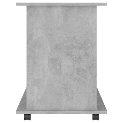 Skåp med hjul betonggrå 60x45x60 cm konstruerat trä