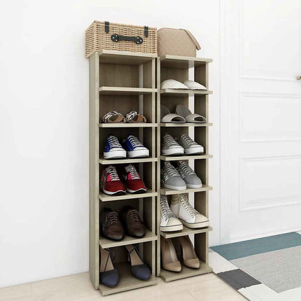 Skohyllor 2 st sonoma-ek 27,5x27x102 cm