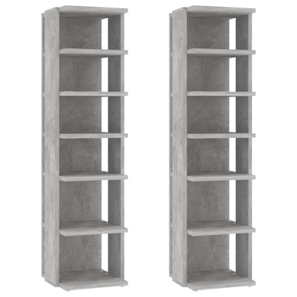 Skohyllor 2 st betonggrå 27,5x27x102 cm