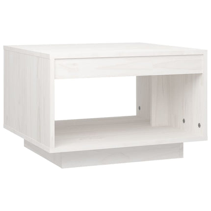 Soffbord vit 50x50x33,5 cm massiv furu