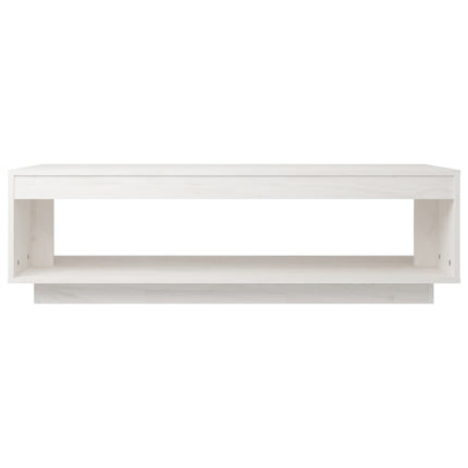 Soffbord vit 110x50x33,5 cm massiv furu