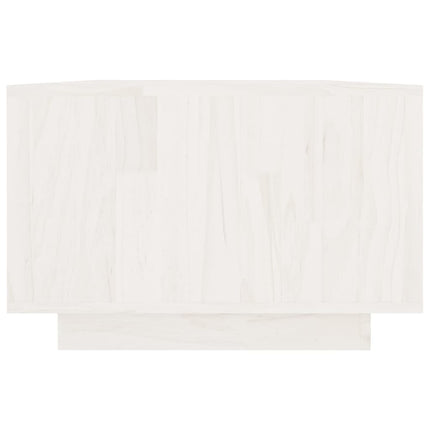 Soffbord vit 110x50x33,5 cm massiv furu