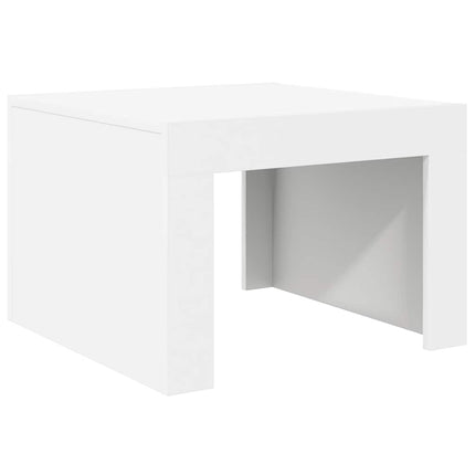Soffbord vit 50x50x35 cm konstruerat trä