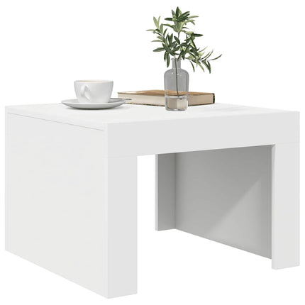 Soffbord vit 50x50x35 cm konstruerat trä