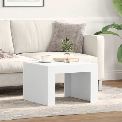 Soffbord vit 50x50x35 cm konstruerat trä