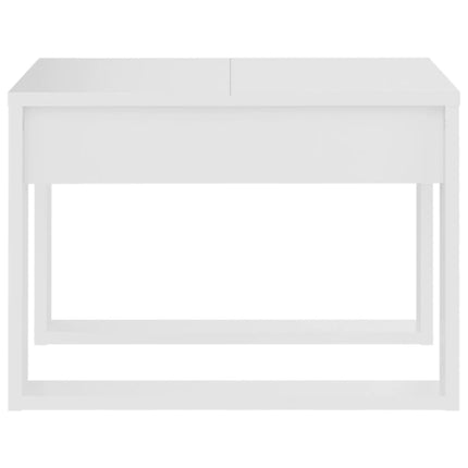 Sidobord vit 50x50x35 cm konstruerat trä