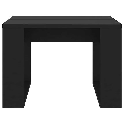 Sidobord svart 50x50x35 cm konstruerat trä