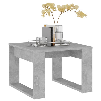 Sidobord betonggrå 50x50x35 cm konstruerat trä