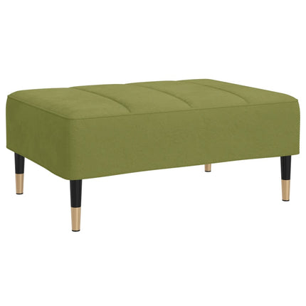 Fotpall ljusgrön 78x56x32 cm sammet