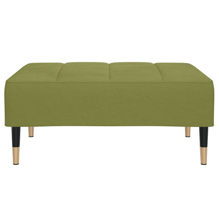 Fotpall ljusgrön 78x56x32 cm sammet