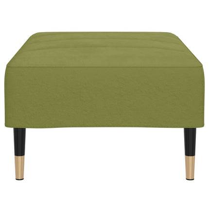 Fotpall ljusgrön 78x56x32 cm sammet