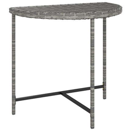Trädgårdsbord grå 80x50x75 cm konstrotting