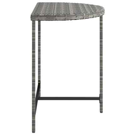 Trädgårdsbord grå 80x50x75 cm konstrotting