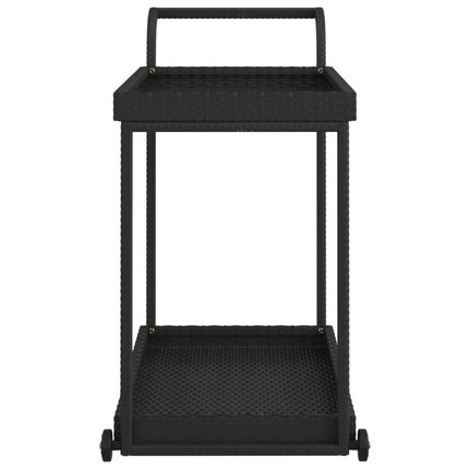 Serveringsvagn svart 100x45x83 cm konstrotting