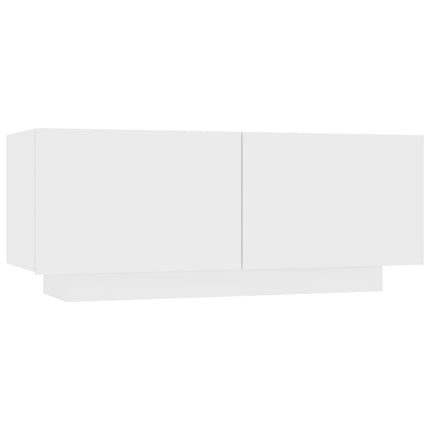 Sängbord vit 100x35x40 cm konstruerat trä