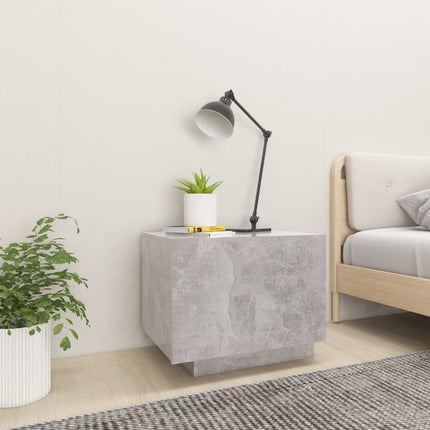 Sängbord betonggrå 100x35x40 cm konstruerat trä