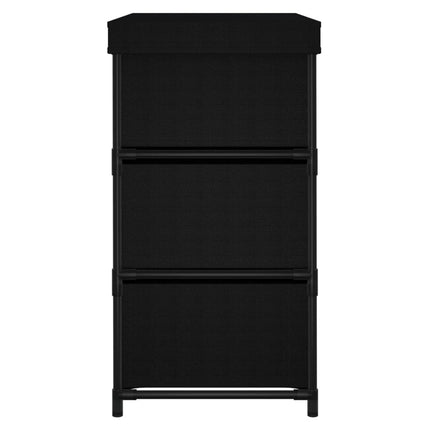 Byrå med 6 lådor 55x29x55 cm svart stål