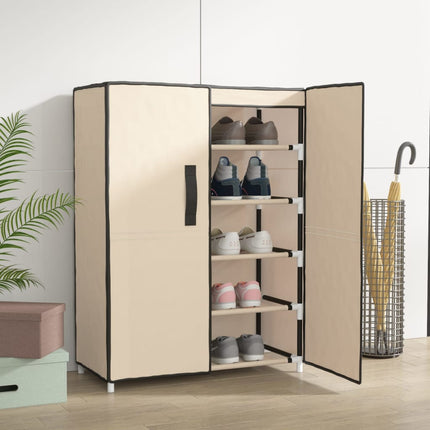 Skoskåp Grädde 60x28x90 cm tyg