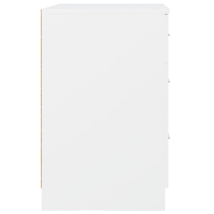 Sängbord vit 40x40x63 cm konstruerat trä