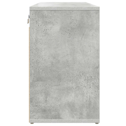 Skoskåp med hylla Betonggrå 77,5 x 30 x 51 cm Konstruerat trä