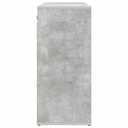 Skoskåp med hylla Betonggrå 77,5 x 30 x 67 cm Konstruerat trä