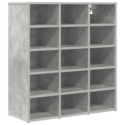 Skoskåp med hylla Betonggrå 77,5 x 30 x 83,5 cm Konstruerat trä
