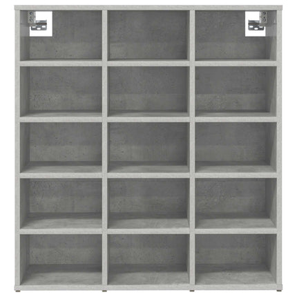 Skoskåp med hylla Betonggrå 77,5 x 30 x 83,5 cm Konstruerat trä