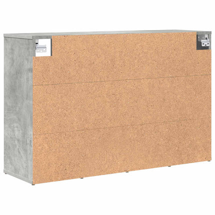 Skoskåp med hylla Betonggrå 103 x 30 x 67 cm Konstruerat trä